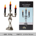 Halloween Skeleton Candle Holder – LED Skull Decor