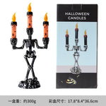 Halloween Skeleton Candle Holder – LED Skull Decor